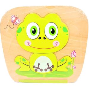 Houten Vormenpuzzel Kikker - Simply for Kids - My First Puzzel - Vanaf 1 jaar