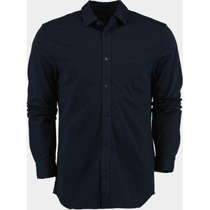 Armani Exchange - Casual Hemd - Blauw - Lange Mouw