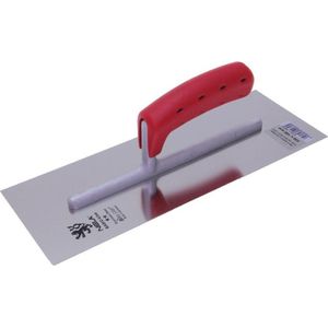 NELA BASIC-Line Spaan SOFT met rode BiKo SOFT handgreep 330 x 120 mm. RVS
