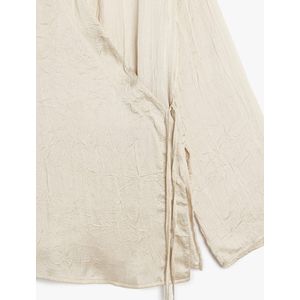 Kraag met dubbele rij knopen Spleet gedetailleerd Kimono