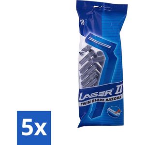 5 x Laser 2 - Ready Razor - Wegwerp - Voor Mannen - 10 Mesjes - Scheermesjes Voor Mannen - Wegwerpmesjes - 2-bladige Scheermesjes - Laser Scheermesjes - Scheerbeurt
