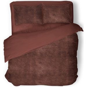 Eleganzzz Dekbedovertrek Flanel Fleece - Rose Brown - Dekbedovertrek 240x200/220cm - 100% flanel fleece - Lits Jumeaux dekbedovertrekken