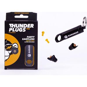 Bananaz TP-Pro party earplugs Gehoorbescherming met licht en zwaar filter - opbergkoker
