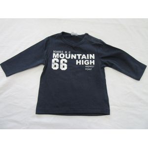 dirkje , jongens , t-shirt lange mouw , marine , mountain high , 62 - 3 maand