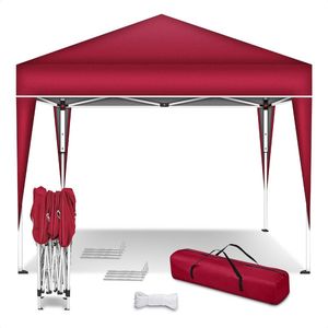 Partytent - Partytenten - Paviljoen 3x3 - Opvouwbaar en Easy Up - Weerbestendig - Waterdicht Dak - Rood