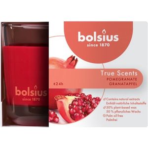 6 stuks Bolsius geurglas granaatappel - pomegranate geurkaarsen 63/90 (24 uur) True Scents