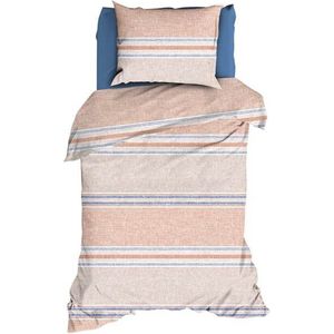 Romanette Alfie Dekbedovertrek - Eenpersoons - 140x200/220 cm - Terra