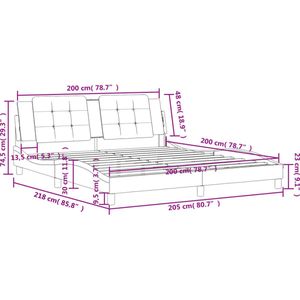 vidaXL-Bedframe-met-hoofdbord-kunstleer-grijs-200x200-cm