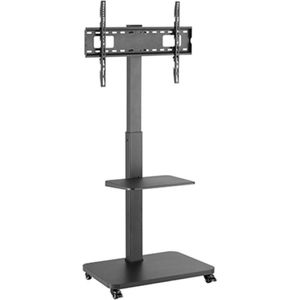 TV standaard | TV statief | Monitorstandaard met wielen | TV trolley | Mobiel scherm station | Verrijdbaar | Hoogte instelbaar | VESA 200/300/400/600 | Max. gewicht: 40 kg | 37 t/m 75 inch | Allteq