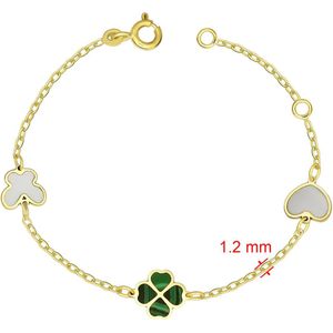 Juwelier Zwartevalk 9 karaat gouden kinder armband - 13.181/11-13cm