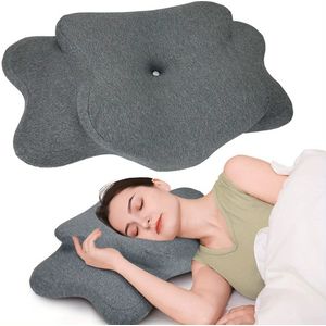 Memory Foam Nek- en Schouderkussen – Ergonomisch Vlinderkussen met Cervicale Ondersteuning – Orthopedisch Steunkussen voor Nekpijn – Voor Zij- en Rugslapers