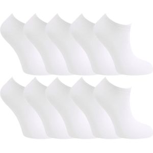 Witte sneakersokken | Enkelsokken zonder naad | Merk: Naft | Maat: 39-42 | Aantal: 10 paar