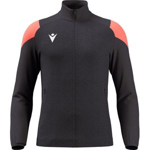 Macron - Glory Vanir Top Full Zip - Trainingsvest - Antraciet / Coral Fluor