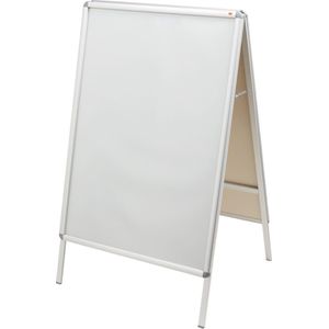 Nobo Stoepbord Aluminium met Clicklijst - A0 Formaat - Reclamebord - 900 x 1485 x 70mm - Weerbestendig