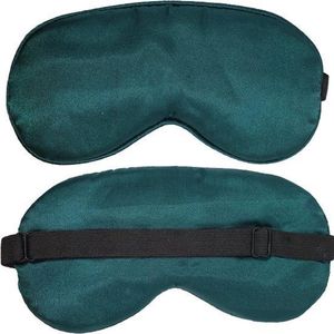 Slaapmasker Extra Zacht Satijn - Groen  - Thuis - Verduisterend - Onderweg - Vliegtuig - Festival - Slaapcomfort - oDaani