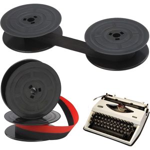 2 paar - Typemachinelint - Dubbele spoel - Drie gaten - Klassiek vintage typemachine-inktlint - Dubbele spoel typemachinelint - Werkt met de meeste typemachines