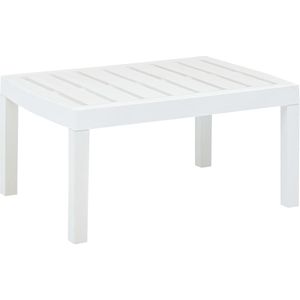 VidaXL Tuintafel 78x55x38 cm Kunststof Wit