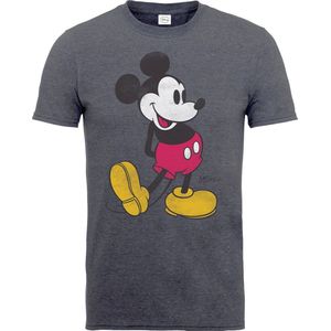Disney Mickey Mouse - Vintage Heren T-shirt - L - Grijs
