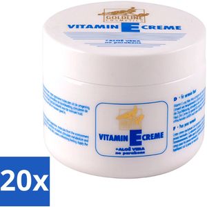 20 x Goldline - Bodycrème - Vitamine-E & Aloë Vera - Normale Huid - Hydraterend - 250 ml - Bodycrème - Vitamine E - Aloë Vera - Huidverzorging - Hydraterend