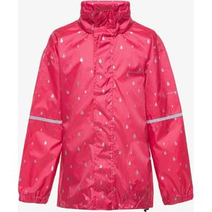 Mountain Peak kinder regenjas - Roze - Met capuchon - Ritssluiting - Maat 146/152