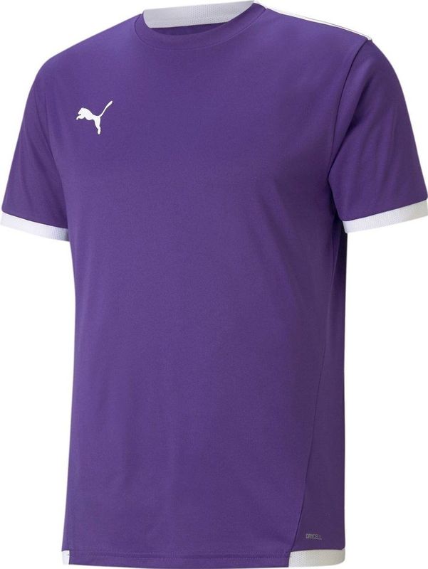 Puma - Teamliga - Shirt - Paars / Wit - Korte Mouw - Heren