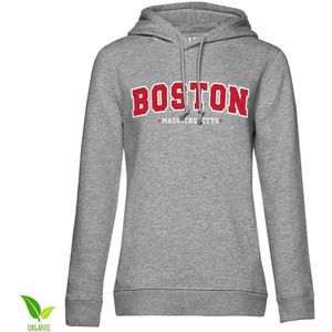 Hybris Boston Massachusetts Girls Hoodie Damen Heather-Grey-XL