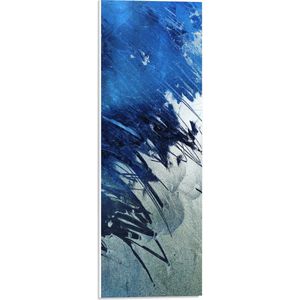 PVC Schuimplaat - Half Gekrabte Autoruit - 20x60 cm Foto op PVC Schuimplaat (Met Ophangsysteem)