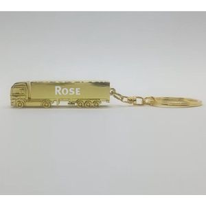 Vrachtwagen Sleutelhanger Met Naam - Rose