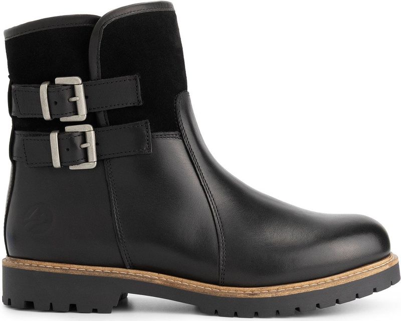 Travelin' - Elva - Enkellaars - Zwart - Wolgevoerd