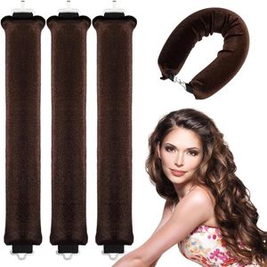 3 stuks hittevrije haarrollers voor 's nachts: blow-out-rollers met hoofdband, doe-het-zelf golven krulspelden met haken, krullen om te slapen stylingtool voor de meeste haartypes