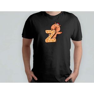 Z is for Zippy Capy - T Shirt - Capibara - Capybara - MerryChristmas - ChristmasJoy - VrolijkKerstfeest - Funny - Kerstplezier