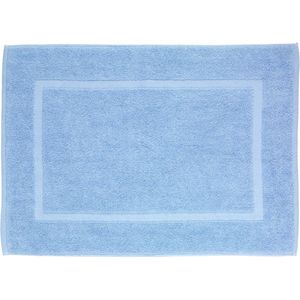 Wenko badkamermat, badkleed, douchemat, 100% katoen, 50x70 cm, blauw