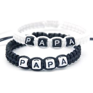 Papa Armband - Wit - Vaderdag Kados - Cadeautjes vader - Verjaardag mannen geschenk - heren - voor hem