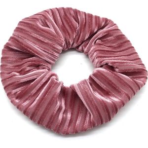 Scrunchie van Ribstof / Ribfluweel - Corduroy Haarelastiek - Roze - Dielay