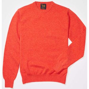 Osborne Knitwear Trui met ronde hals - Sweater heren in Lamswol - Pullover Heren - Inferno - 4XL