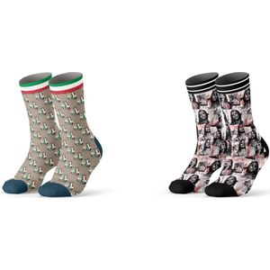 Sock My Feet geschenkdoos sokken heren 39 42 - cadeau voor man - duurzaam - naadloos - Vespa Pizza
