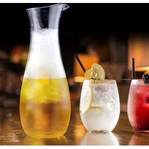 Acrylic Transparent Water Jug - Extra Large Drink Cup for Family Picnic Party - Suitable for Juice, Milk, Cocktail, Beverages - 700cc/1100cc/1450cc