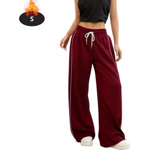 Livano Trainingsbroek Dames - Sportbroek - Trainingsbroek Lang - Trainingspak - Sportkleding - Bordeauxrood - XS