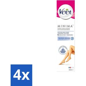 Veet Ontharingscrème Pure Normale Huid 100 ml - Voordeelverpakking - 4 stuks