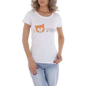 T-shirt getailleerd wit octopus love L