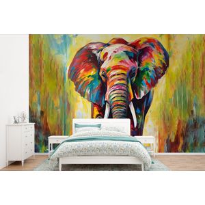 Olifant - Kunst - Schilderij - Dieren - Regenboog