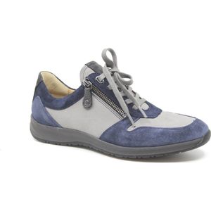 Hartjes, 262.2318, 262.2318/32 48.45, Blauw combi extra smalle dames sneaker wijdte D