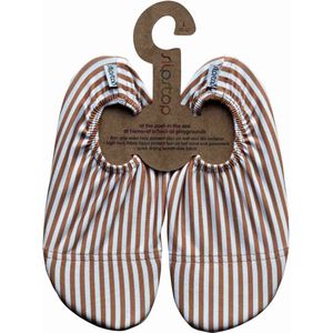 Slipstop Cognac Stripe - Gestreept cognac wit