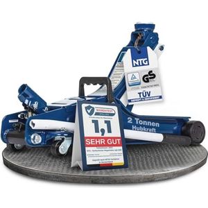 Hydraulische Garagekrik voor Verlaagde Voertuigen, 2000 kg, Hoogte 85 - 375 mm