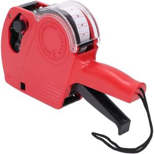 Handmatige etiketteermachine voor draagbare prijsmarkering 8 cijfers - Rood