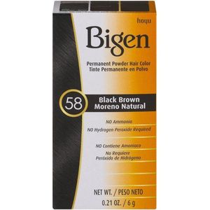 Bigen Permanent Powder Hair Color 58 Black Brown