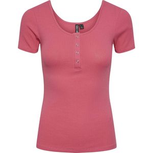 Pieces T-shirt Pckitte Ss Top Noos 17101439 Hot Pink Dames Maat - M