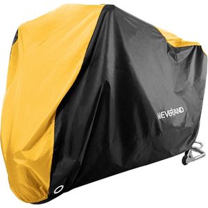 OxyFlowzy® - Motorhoes - Scooterhoes - Afdekhoes - 100% Waterdicht - Met Slotgaten - Incl. Opbergzak - Geel - 245x105x125 cm -XL