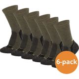 Xtreme - Hiking Sokken - Multi Groen - 6 Paar - Extra Warm - Anatomisch Gevormd Voetbed