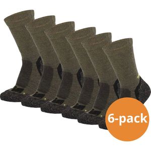 Xtreme - Hiking Sokken - Multi Groen - 6 Paar - Extra Warm - Anatomisch Gevormd Voetbed